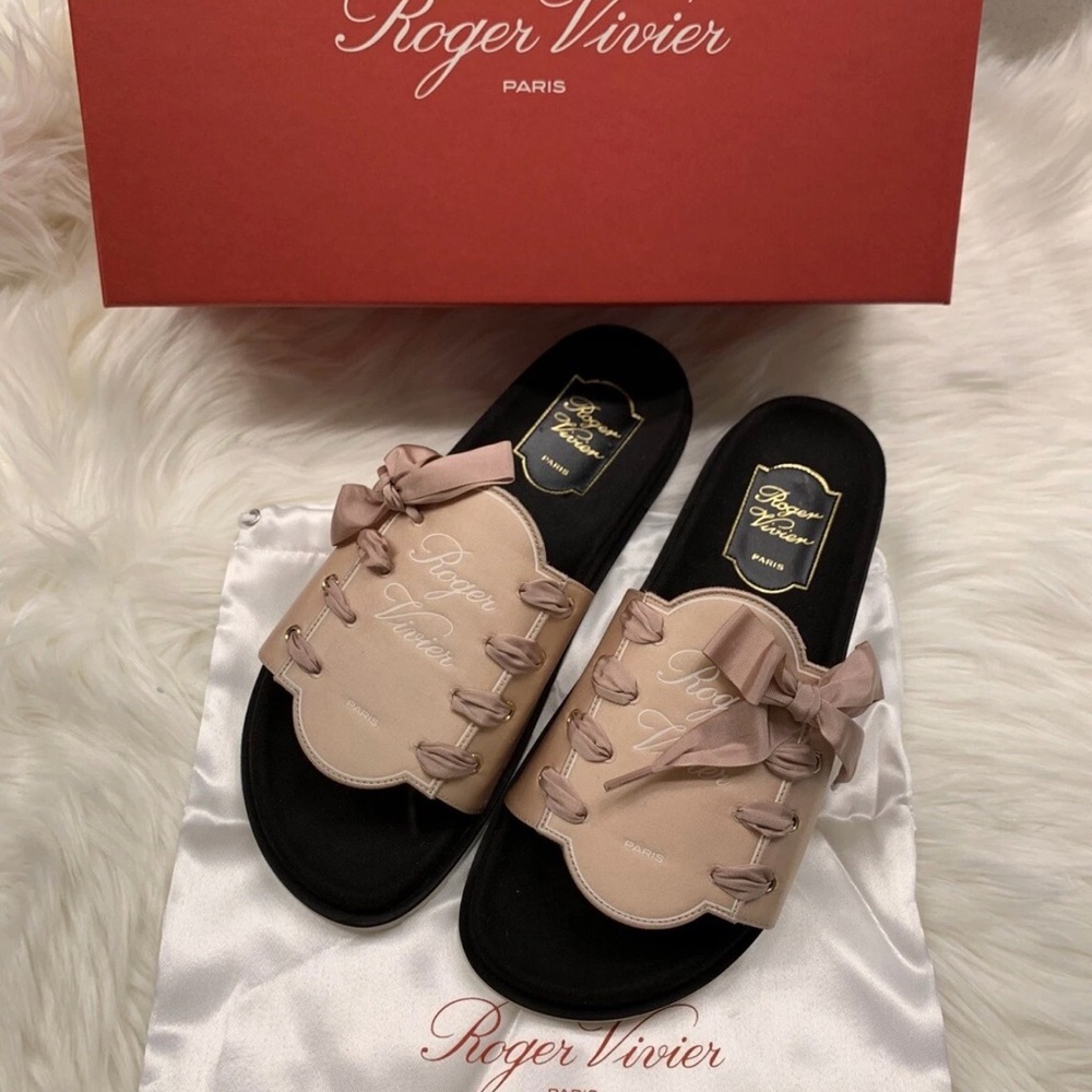 Roger Vivier Women's Pink Slide Sandals size 36/6